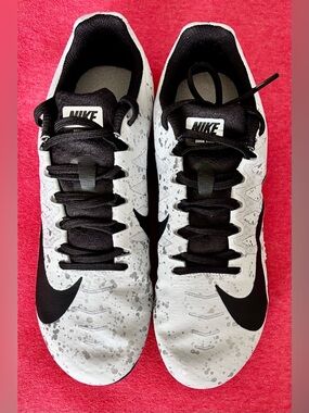 Nike Zoom Rival S Track & Field Sprint Spikes White Black US 6 907564-005